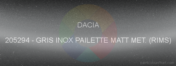 Dacia paint 205294 Gris Inox Pailette Matt Met. (rims)