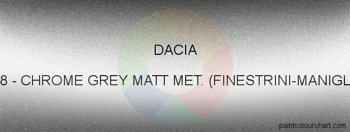 Dacia paint 205338 Chrome Grey Matt Met. (finestrini-maniglie-p.u