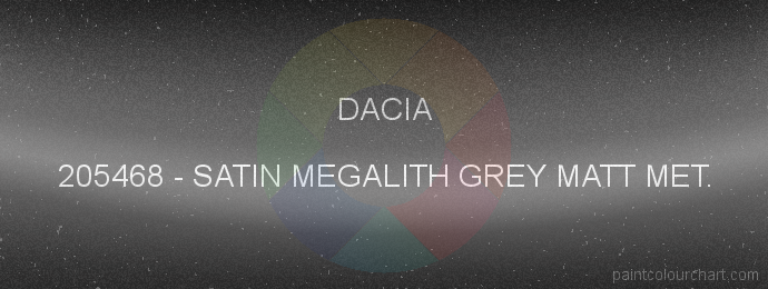 Dacia paint 205468 Satin Megalith Grey Matt Met.