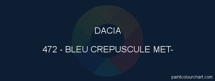 Dacia paint 472 Bleu Crepuscule Met-