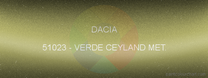 Dacia paint 51023 Verde Ceyland Met.