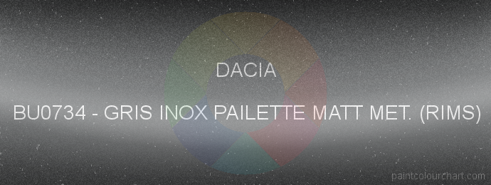 Dacia paint BU0734 Gris Inox Pailette Matt Met. (rims)