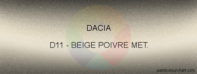Dacia paint D11 Beige Poivre Met.
