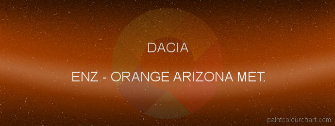 Dacia paint ENZ Orange Arizona Met.