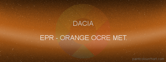 Dacia paint EPR Orange Ocre Met.