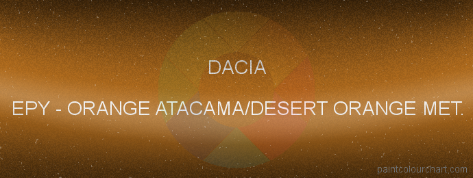 Dacia paint EPY Orange Atacama/desert Orange Met.