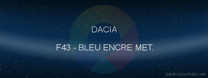 Dacia paint F43 Bleu Encre Met.
