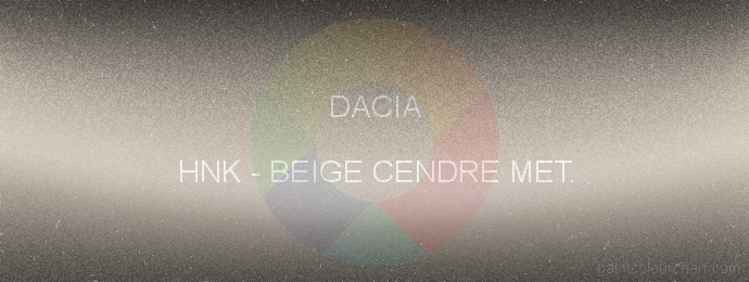 Dacia paint HNK Beige Cendre Met.