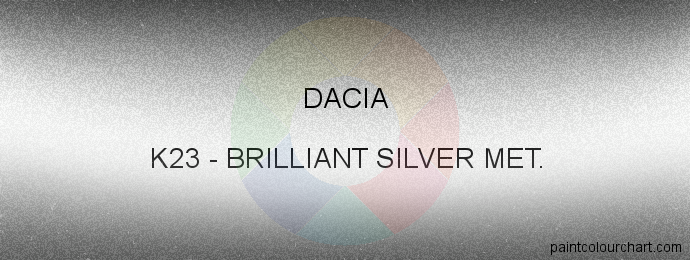 Dacia paint K23 Brilliant Silver Met.