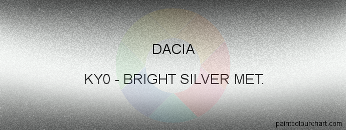 Dacia paint KY0 Bright Silver Met.