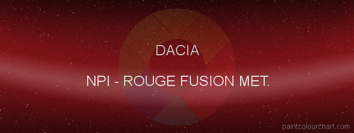 Dacia paint NPI Rouge Fusion Met.