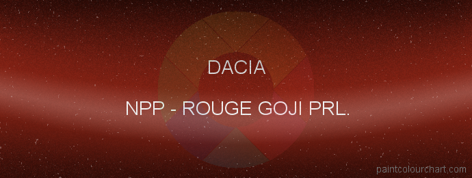Dacia paint NPP Rouge Goji Prl.