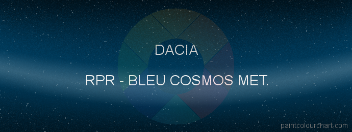 Dacia paint RPR Bleu Cosmos Met.