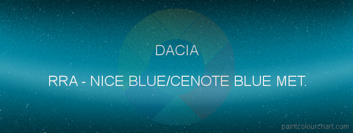 Dacia paint RRA Nice Blue/cenote Blue Met.