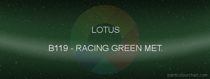 Lotus paint B119 Racing Green Met.