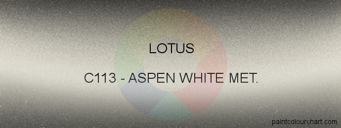 Lotus paint C113 Aspen White Met.